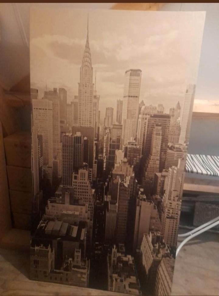Groot canvas new york, Antiek en Kunst, Kunst | Schilderijen | Klassiek, Ophalen