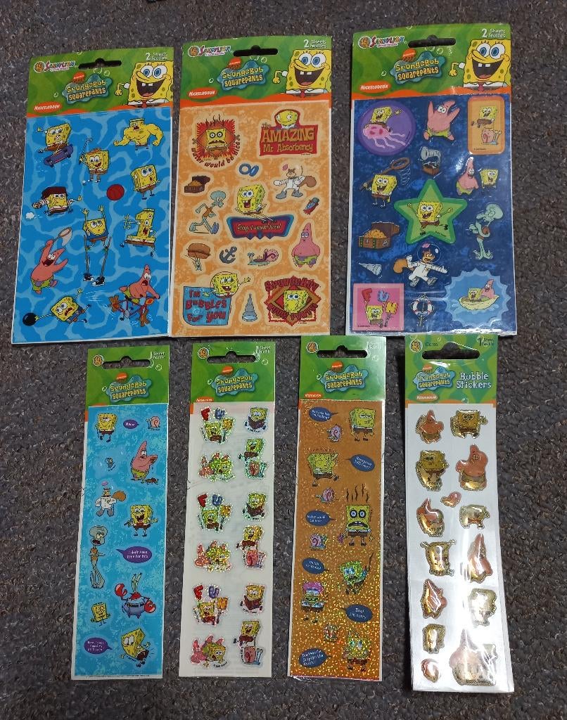 Spongebob squarepants 7 stickerboekjes nog nieuw on gebruikt, Ophalen of Verzenden, Nieuw, Meerdere stickers