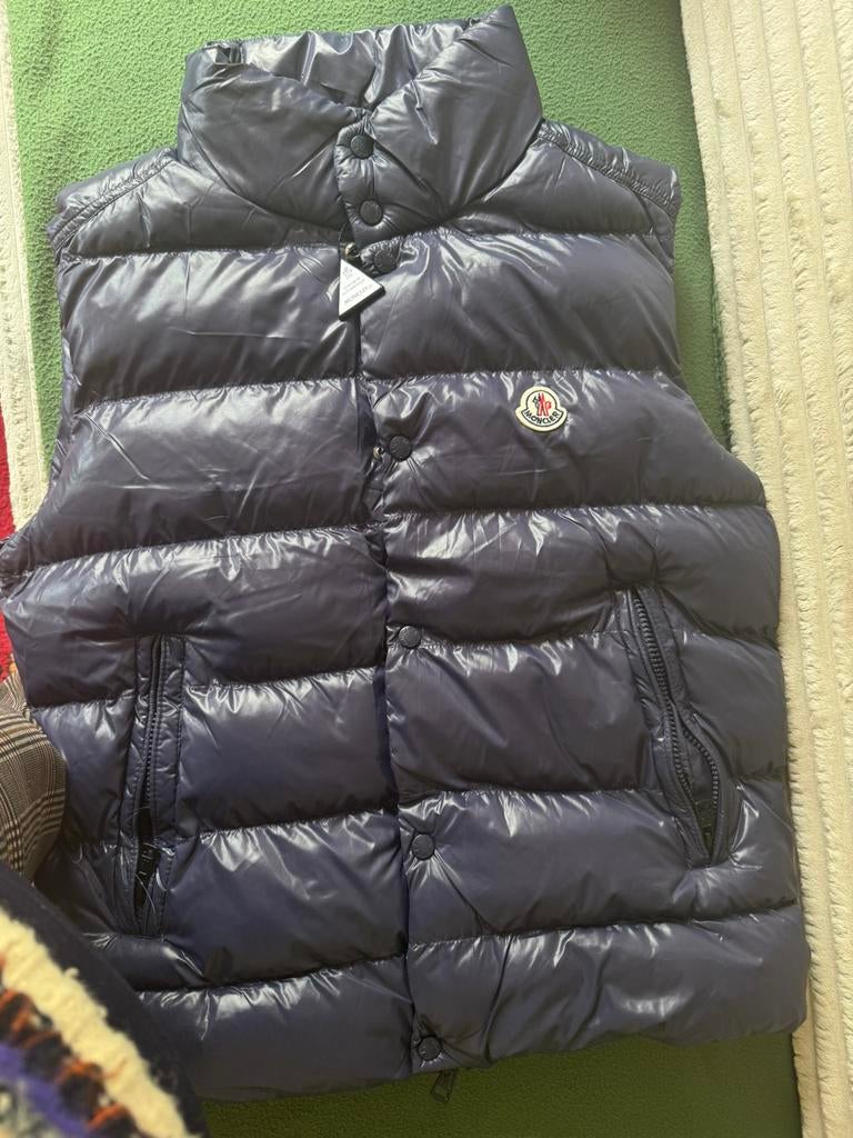 Moncler Bodywarmer Blauw maat M NIEUW, Kleding | Heren, Bodywarmers, Ophalen of Verzenden, Nieuw, Blauw