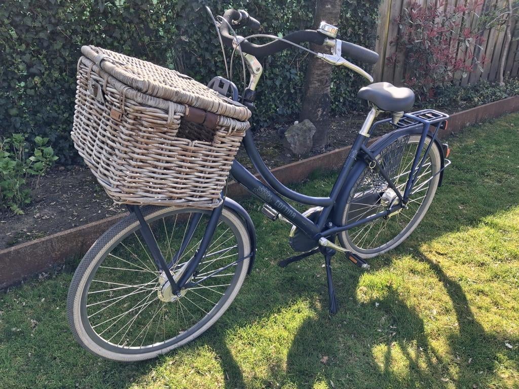 Cortina mamafiets met mand, Gebruikt, Dubbele standaard, 1 zitje, Ophalen