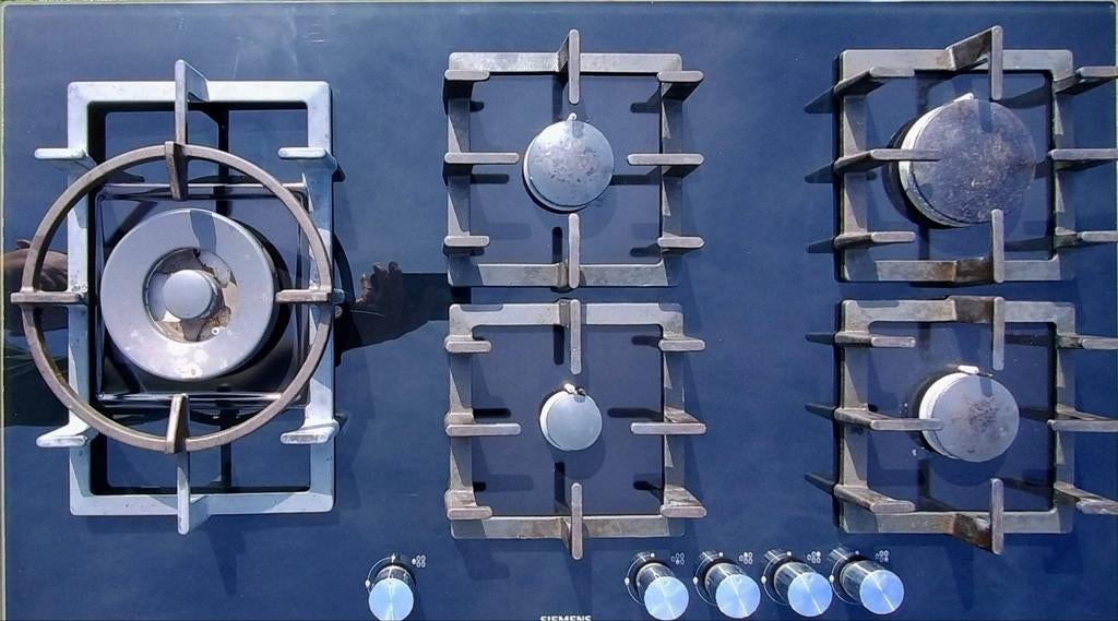 Siemens gaskookplaat met wokbrander, Ophalen, Zo goed als nieuw, Inbouw, Gas