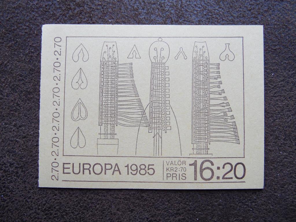 Postzegelboekje Zweden – Europa 1985  Muziekinstrumenten, Ophalen of Verzenden, Zweden, Postfris