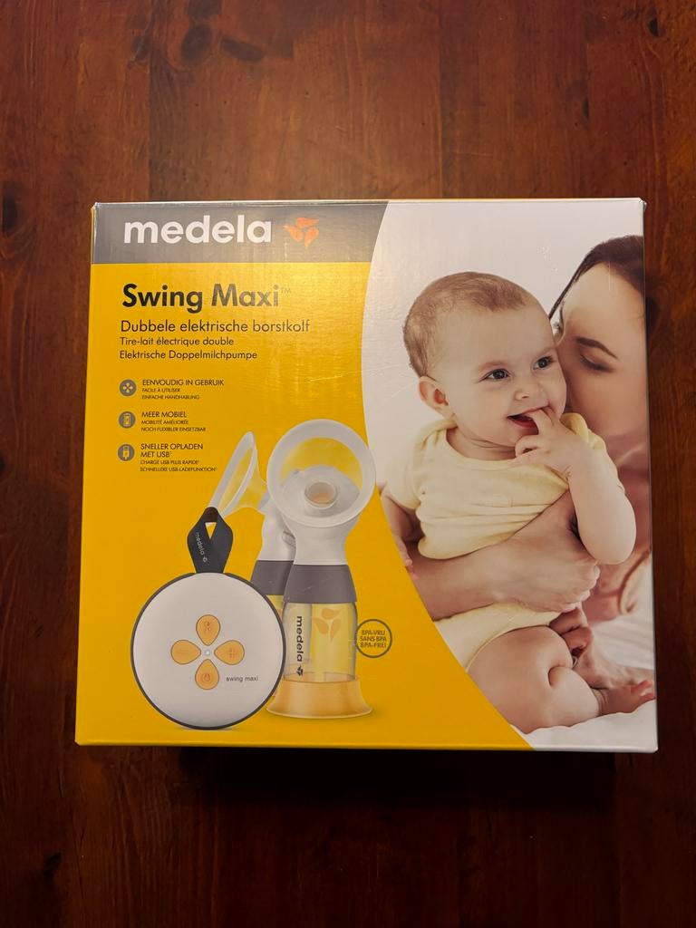 Medela Swing Maxi dubbele elektrische borstkolf, Ophalen of Verzenden, Zo goed als nieuw, Borstkolf