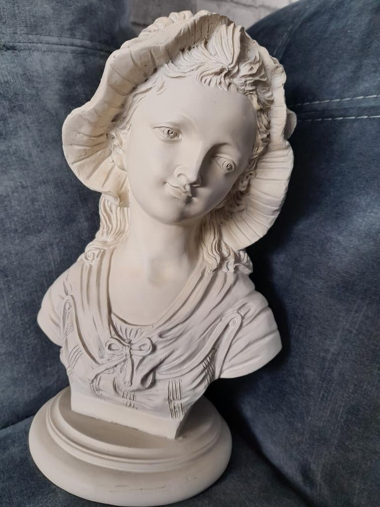 Buste van een meisje met hoed, Ophalen of Verzenden