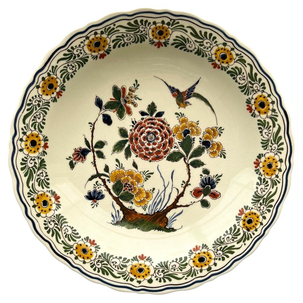 Polychroom decoratief bord – De Porceleyne Fles (1975), Antiek en Kunst, Ophalen of Verzenden