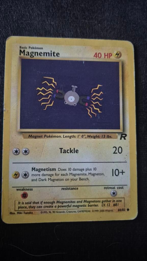 Pokemon Magnemite 1st Edition Base Set Nette Staat, Ophalen of Verzenden