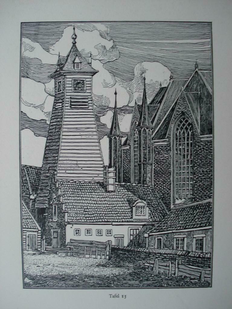 15 / Enkhuizen de St.Gommarus of Westerkerk Gravure 1902, Ophalen of Verzenden