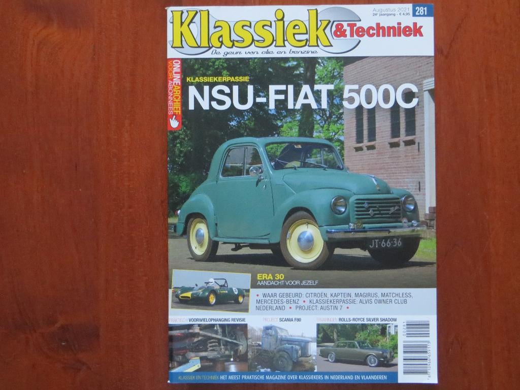 Klassiek & Techniek 281 NSU-Fiat 500 C, Rolls-Royce, Citroën, Ophalen of Verzenden, Nieuw, Citroën