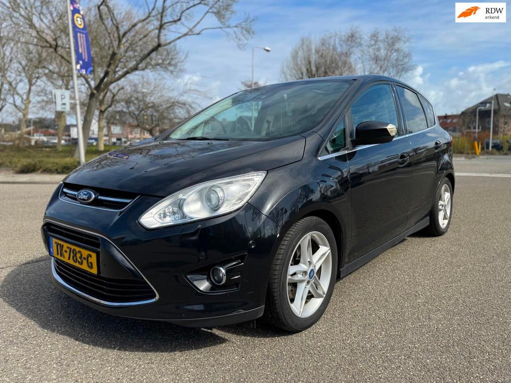 Ford C-Max 1.6 EcoBoost Titanium / panorama / dealer.onderho, Voorwielaandrijving, Gebruikt, Zwart, 4 cilinders