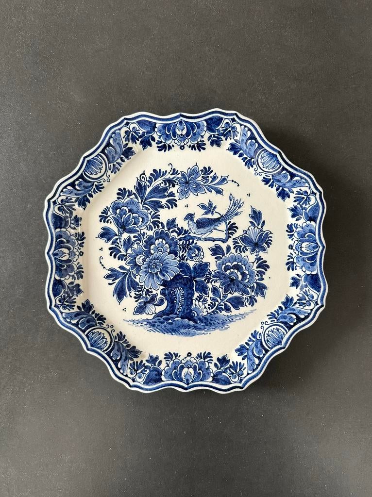 Delfts Blauw bord Zenith achtkant 25 cm, Antiek en Kunst, Ophalen of Verzenden