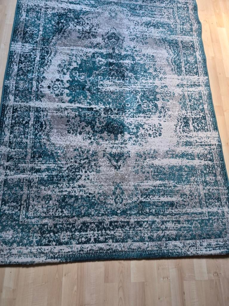 2 vloerkleden groen grijs 130 x 190 cm, Ophalen