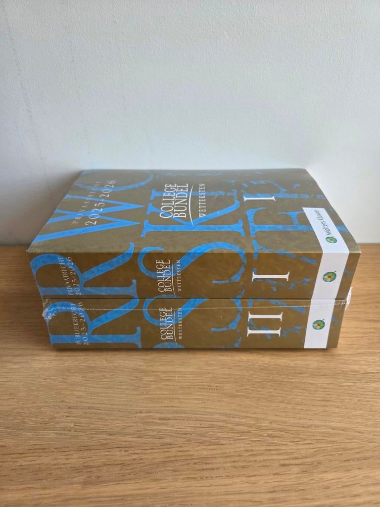 Collegebundel Wolters Kluwer 2025-2026 Privaat- & Publiek, Boeken, Studieboeken en Cursussen, Verzenden, Nieuw, WO, Wolters Kluwer