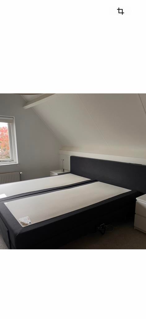 Grote elektrische boxspring Ubica 200x220, Ophalen, Gebruikt, Tweepersoons, Overige maten
