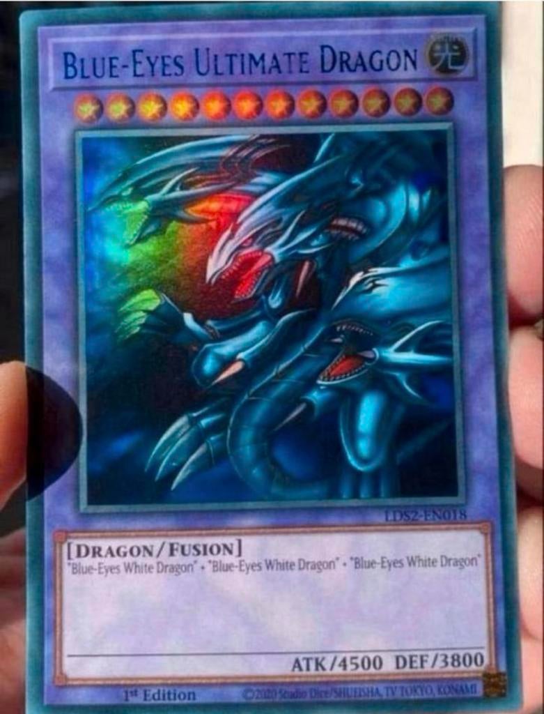 Yu-Gi-Oh! Blue Eyes Ultimate Dragon LDS2 1st Ed !, Hobby en Vrije tijd, Verzamelkaartspellen | Yu-gi-Oh!, Ophalen of Verzenden