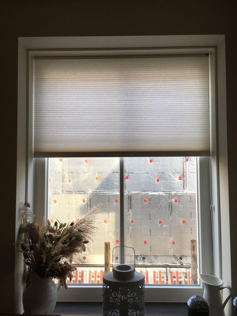 Dubbele plissé gordijn, Ophalen of Verzenden, Nieuw, 100 tot 150 cm, 100 tot 150 cm