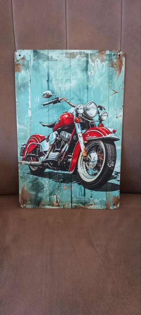 Nieuw Blikken Bord 20x30 cm Harley Davidson Motor, Verzamelen, Ophalen of Verzenden, Nieuw, Motoren