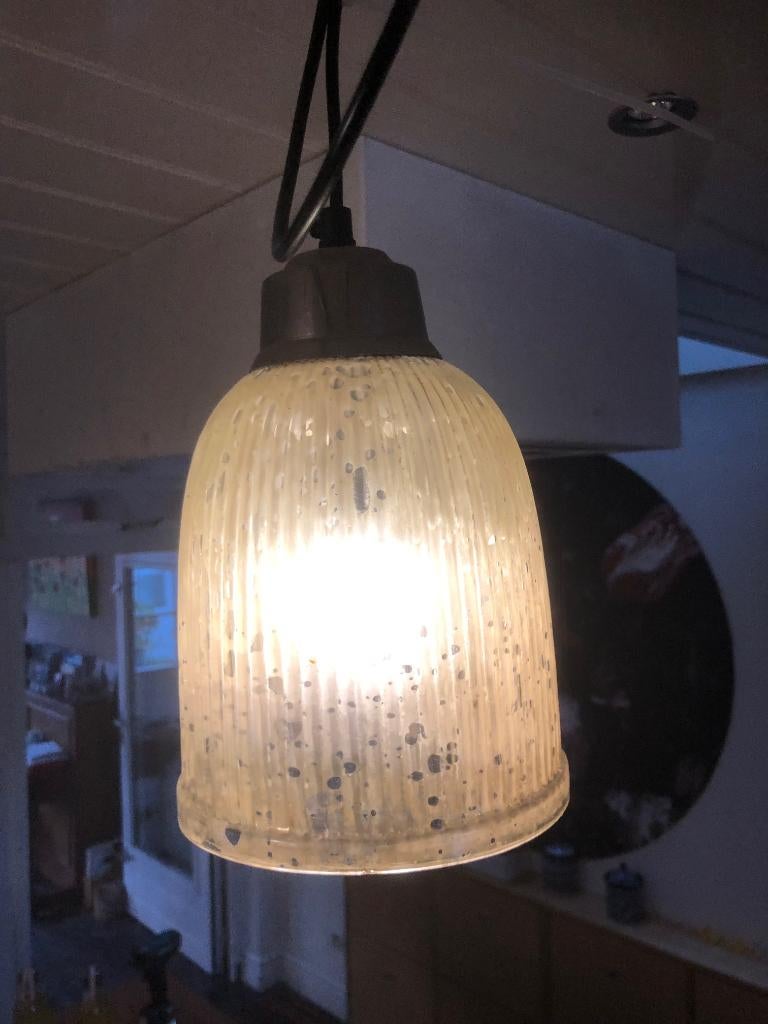 Hanglampen, Ophalen of Verzenden, Gebruikt, Glas, Minder dan 50 cm