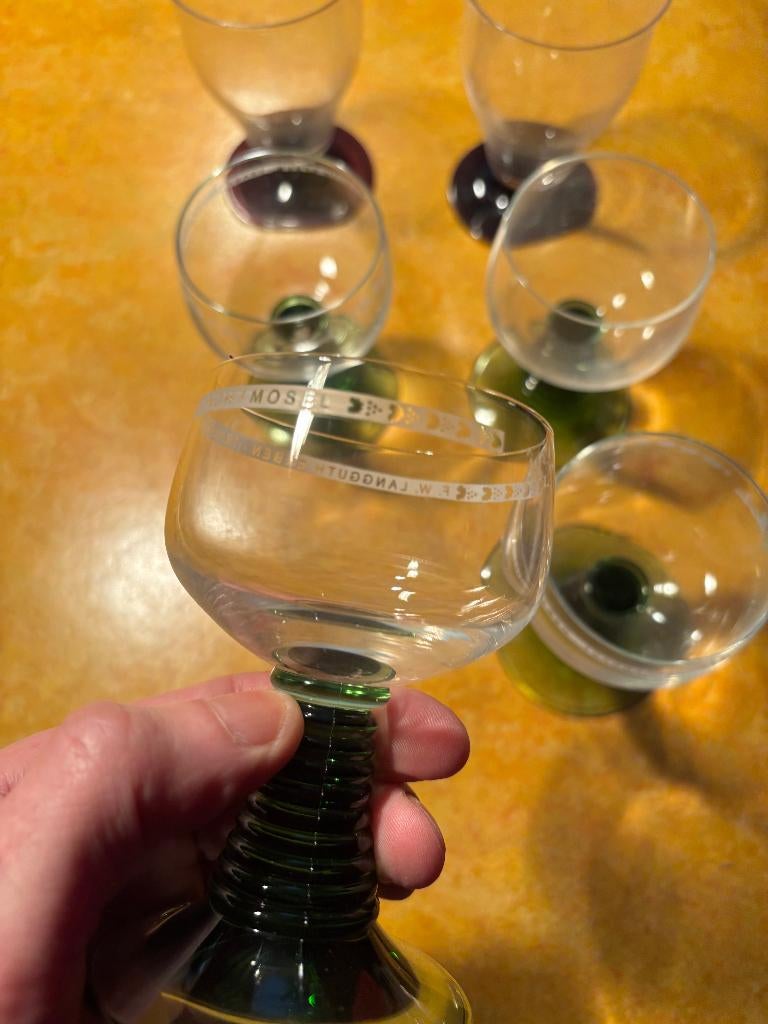 Set moezel glazen, Ophalen, Zo goed als nieuw, Overige typen