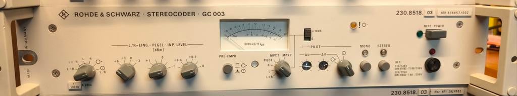 Rohde & Schwarz GC003 Stereocoder, Ophalen of Verzenden, Zender