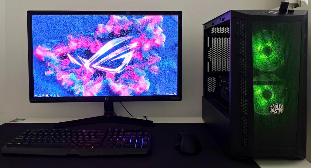 Gaming PC setup met RTX 4060 + LG monitor + toetsenbord&muis, Computers en Software, Desktop Pc's, 8 GB, Zelf gebouwde pc, 512 GB