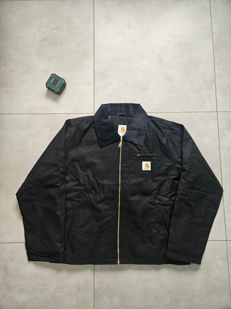 Carhartt Reworked Detroit Jacket Canvas Zwart Heren Large, Verzenden, Nieuw, Maat 52/54 (L), Zwart