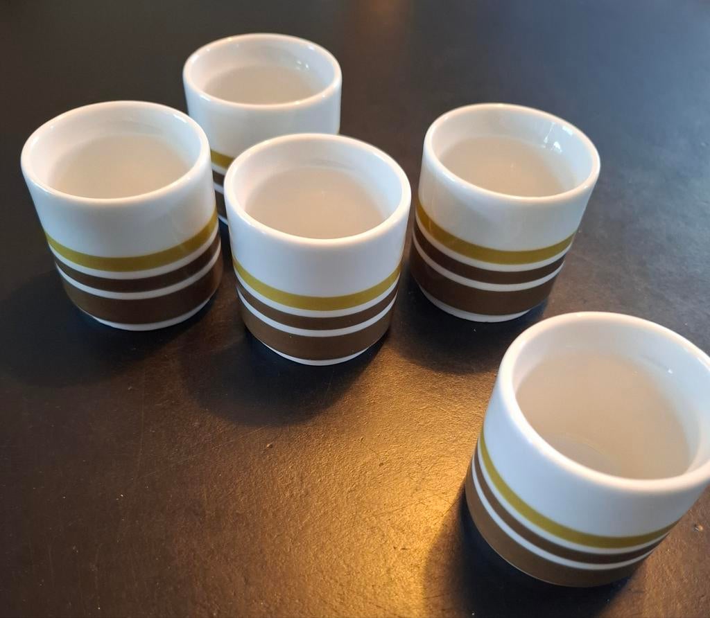 Vintage Arzberg 431 eierdopjes 5 stuks, Overige typen, Ophalen of Verzenden, Zo goed als nieuw, Overige stijlen