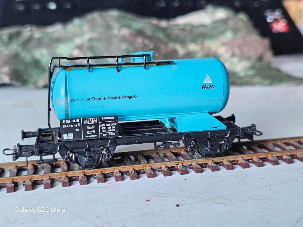 modeltrein H0 liliput wagon AKZO NS ketelwagen nederlands, Hobby en Vrije tijd, Gebruikt, Gelijkstroom, Wagon, Ophalen of Verzenden