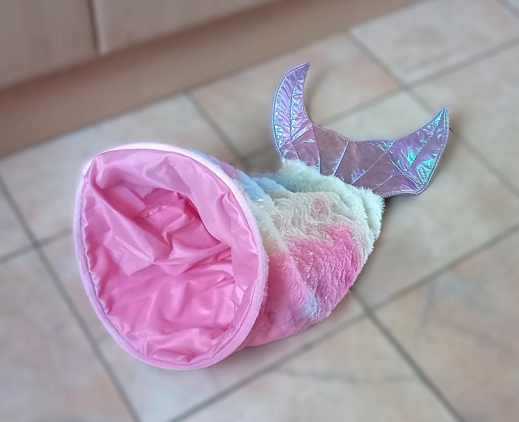 leuke roze zeemeermin speeltunnel ritseltunnel 50x30 cm, Dieren en Toebehoren, Kattenspeelgoed, Speeltunnel, Ophalen of Verzenden