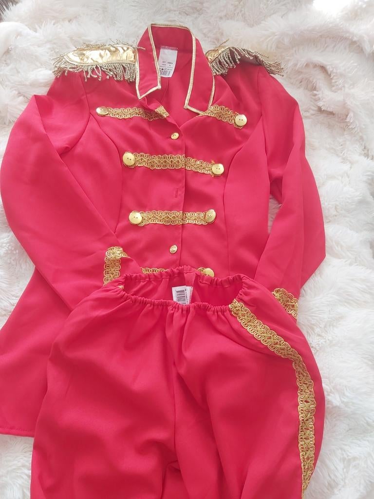 Rood Circus Kostuum met Gouden Details - Maat 36, Ophalen of Verzenden, Zo goed als nieuw, Pak of Jurk