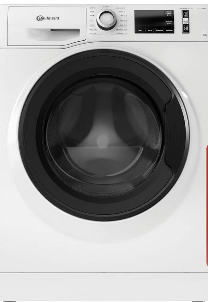 Bauknecht wasmachine nieuw 8 kilo, 1200 tot 1600 toeren, Bauknectt, Minder dan 85 cm, 8 tot 10 kg