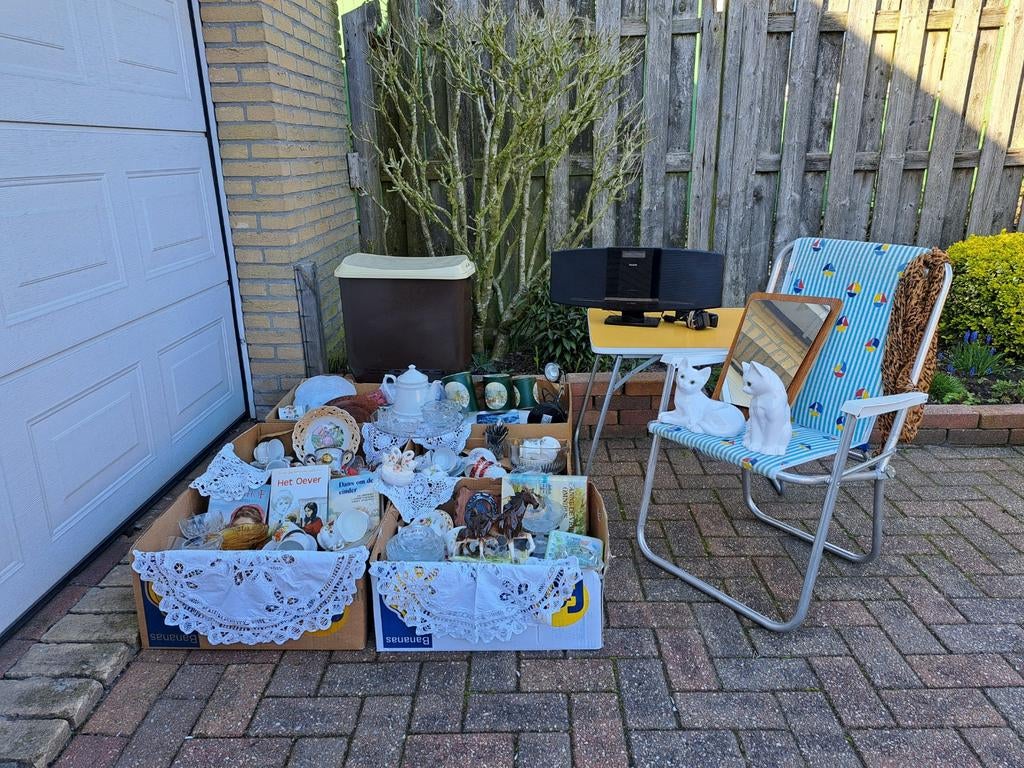 Partij rommelmarktspullen pakket retro vintage antiek, Diversen, Rommelmarktspullen, Ophalen, Gebruikt