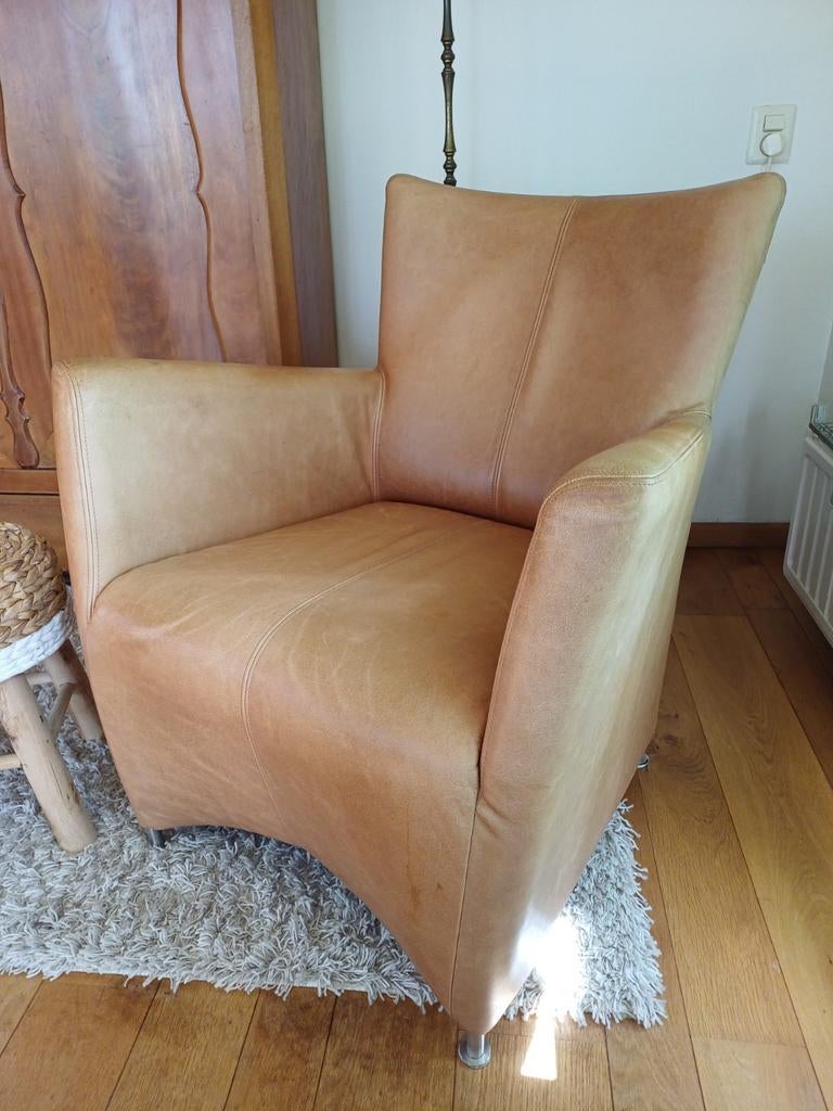 Jess Design Leren Fauteuil Schapenleer Eijerkamp, Ophalen