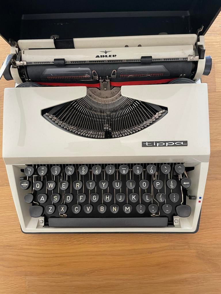 Adler Tippa typemachine in koffer typewriter vintage, Ophalen of Verzenden