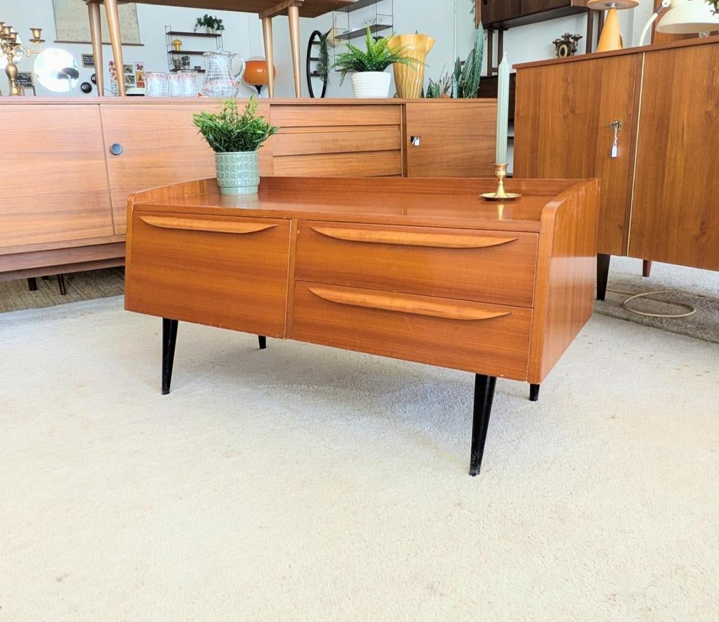 Heel mooi vintage midcentury kastje dressoir lowboard, Ophalen, ., ., 25 tot 50 cm