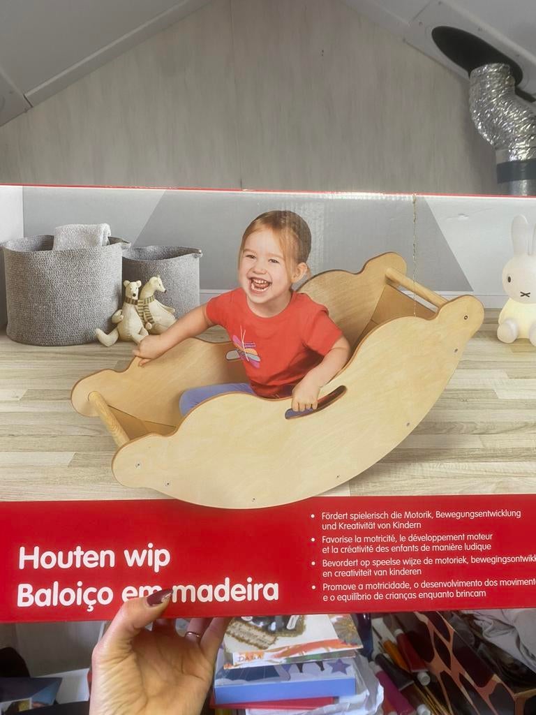 Houten wip, Ophalen of Verzenden, Zo goed als nieuw