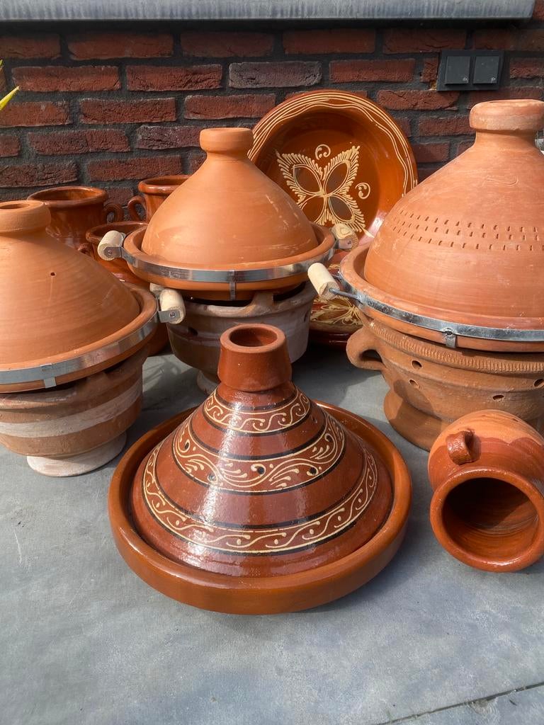 Tajine bbq majmar tanjia Marokkaanse aardewerk schalen, Huis en Inrichting, Ophalen of Verzenden, Nieuw, Overige materialen, Overige typen
