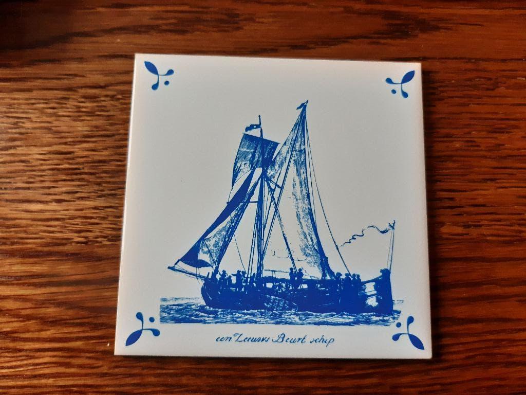 Vintage H&R Johnson delfsblauw tegeltjes, Ophalen