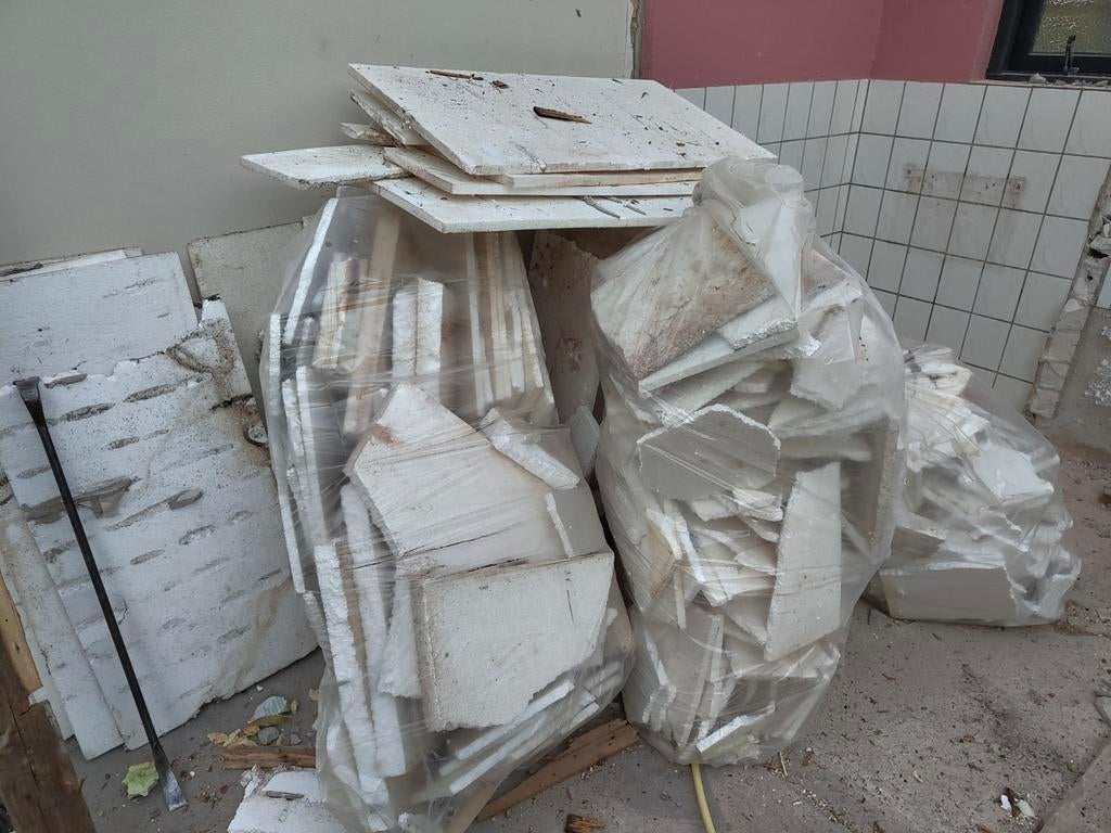 Restanten piepschuim isolatieplaten, Doe-het-zelf en Verbouw, Isolatie en Afdichting, Minder dan 4 cm, Dakisolatie, Gebruikt, Ophalen of Verzenden