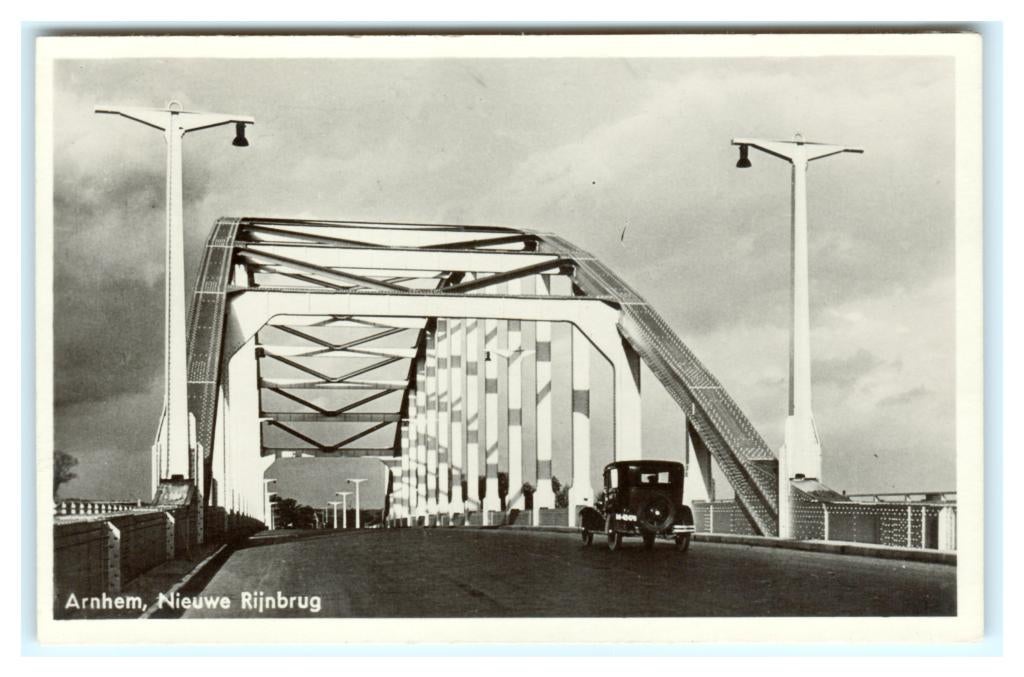 Arnhem, Nieuwe Rijnbrug, Verzenden, 1940 tot 1960, Gelopen, Gelderland