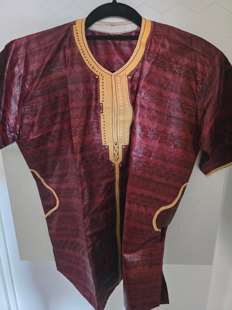 Bordeaux Boubou Caftan Jabador Jongens 9-14 jr Eid, Ophalen of Verzenden
