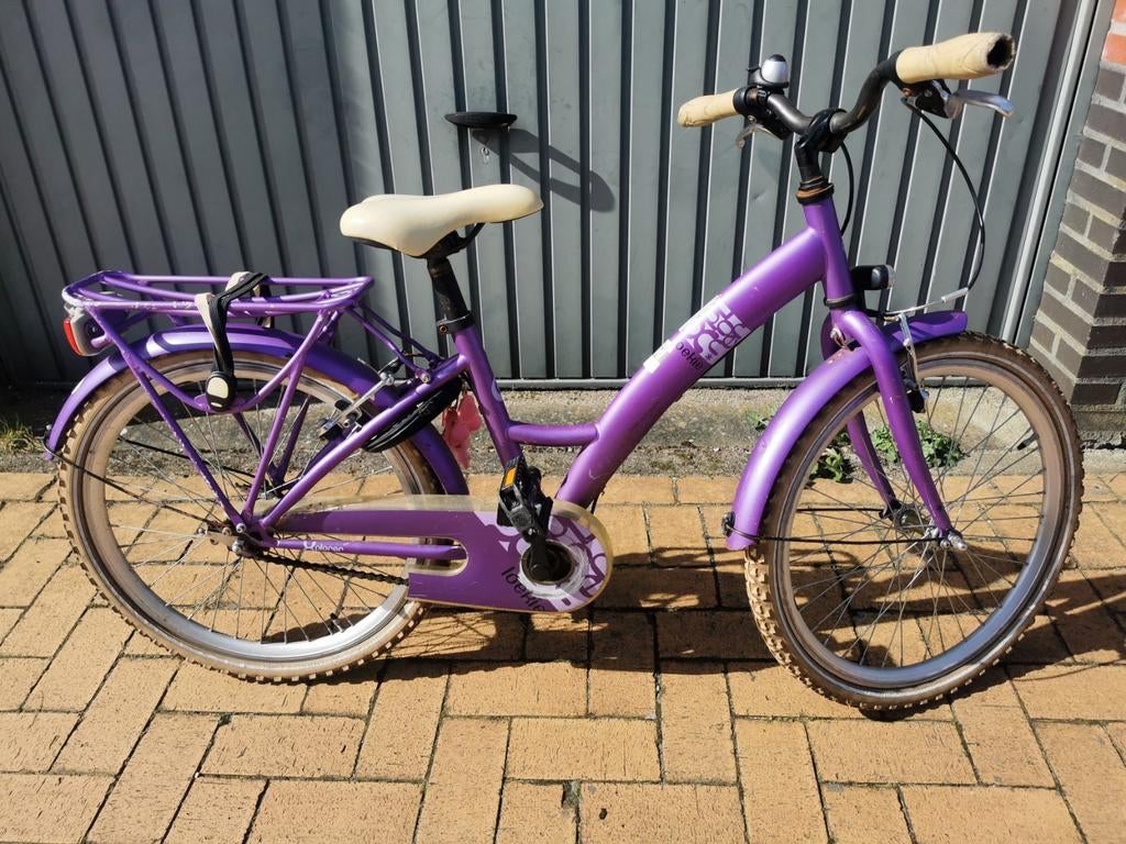 Loekie 22 inch meisjesfiets, paars, Ophalen