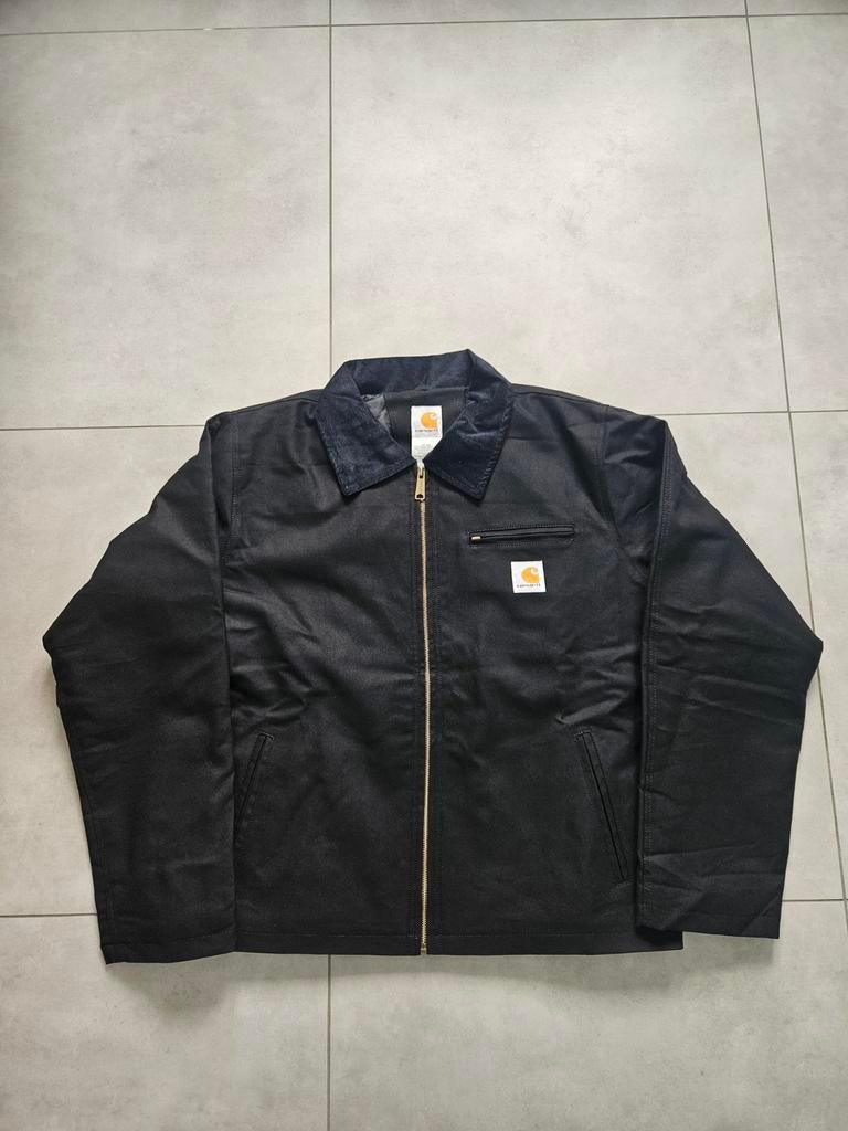 Carhartt Reworked Detroit Jacket Canvas Zwart Heren Medium, Zwart, Carhartt, Zo goed als nieuw, Verzenden