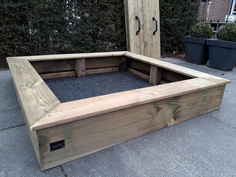 HOUTEN ZANDBAK 50x100 incl deksel kant en klaar geleverd, Ophalen, Nieuw