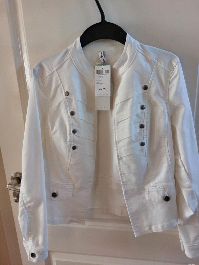 Witte katoenen zomerjasje maat S Nieuw, Maat 38/40 (M), Wit, Nieuw, Ophalen of Verzenden