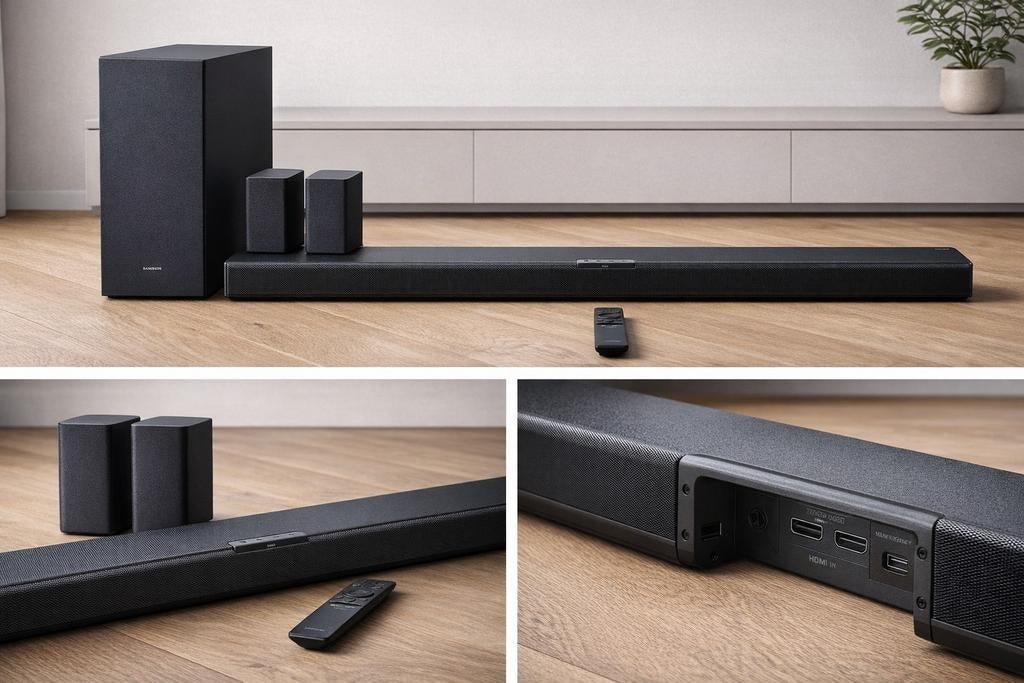 Samsung HW-Q600A Soundbar met Subwoofer en Achterspeakers, Soundbar, 70 watt of meer, Overige spelers, Ophalen