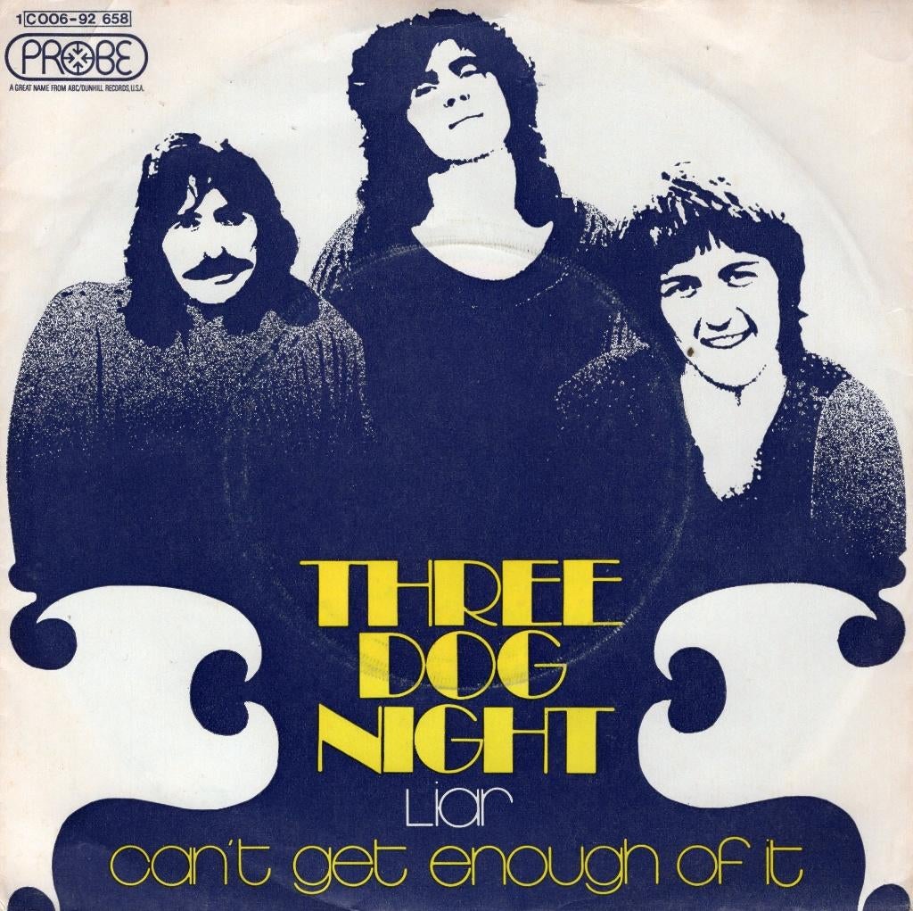 THREE DOG NIGHT  -  Liar, Gebruikt, 7 inch, Single, Ophalen of Verzenden