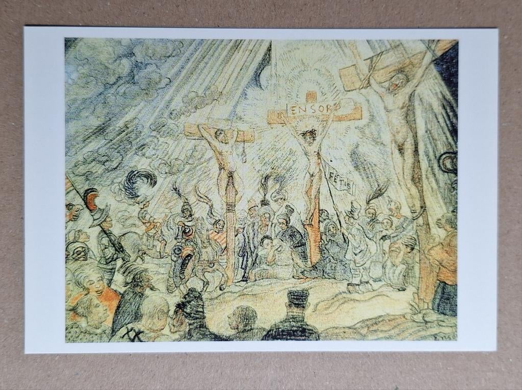 James Ensor - De Calvarie, 1886, Ophalen of Verzenden, 1980 tot heden, Ongelopen, Overige thema's