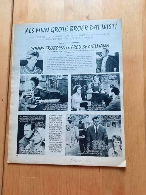 CONNY FROBOESS  - FOTOVERHAAL UIT ROMANCE 1960, Verzamelen, Ophalen of Verzenden, 1980 tot heden, Knipsel(s)