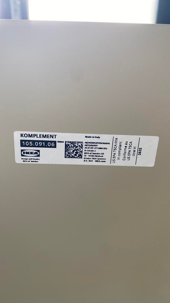 IKEA Komplement 105. 091.06, Ophalen, Nieuw