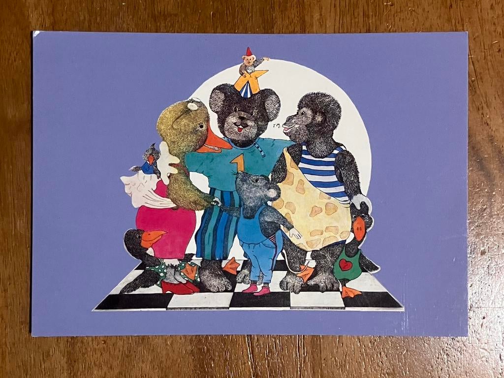 Vintage Kinderpostzegel Ansichtkaart - Beestenboel, Ophalen of Verzenden, 1980 tot heden, Ongelopen, Kinderen